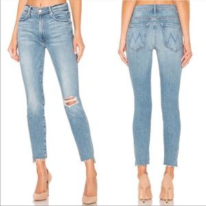 MOTHER the stunner ankle step gray exposed secret sister Jeans 1610